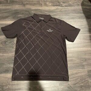 Nike Golf Dri-Fit Polo Shirt Mens Medium Brown Angeles National Golf Club